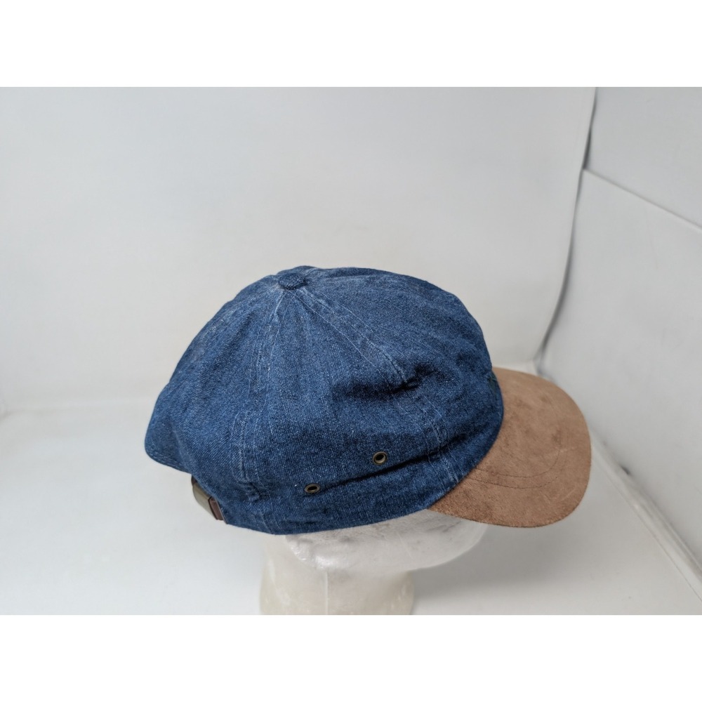 Pacific Trail Denim Suede Union Made In USA Baseball Cap Dad‎ Hat Leather Strap - Picture 5 of 9
